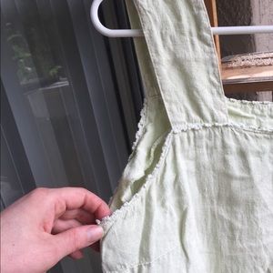 Lovely linen key lime Summer Dress M made in USA